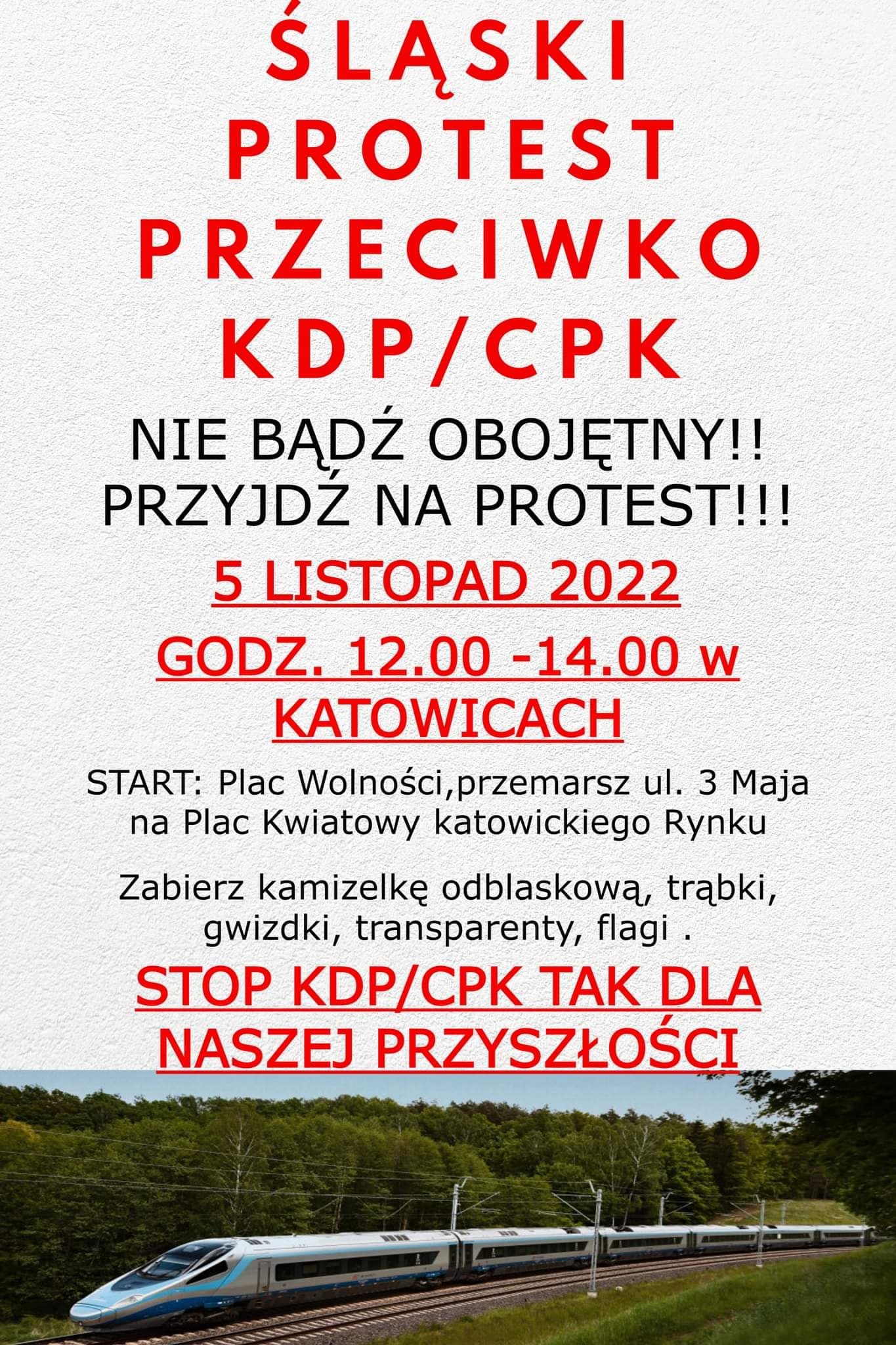 Śląski protest przeciwko cpk